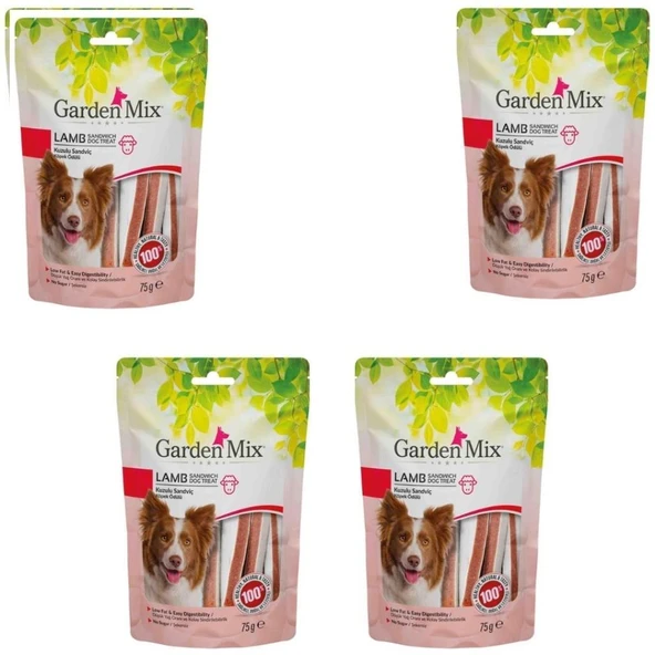 Gardenmix Kuzulu Sandviç Köpek Ödül Maması 75gr x 4 Adet ürün görseli 1