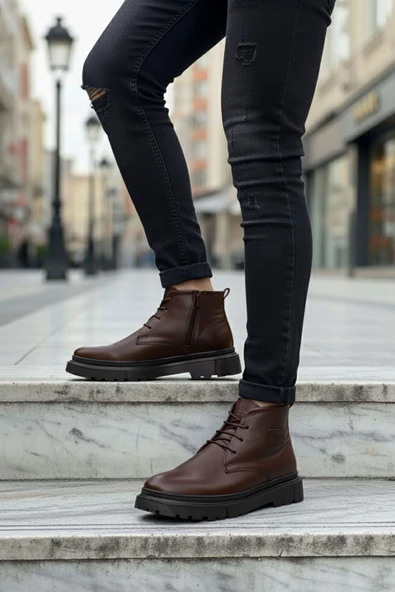 Big King Hakiki Deri Erkek Yarım Bot - Resim 5