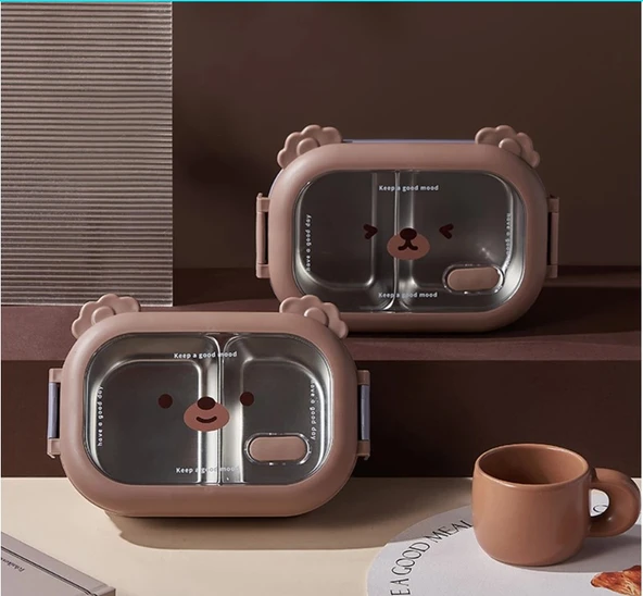 Bölmeli Paslanmaz Çelik Yemek Kutusu - Resim 3