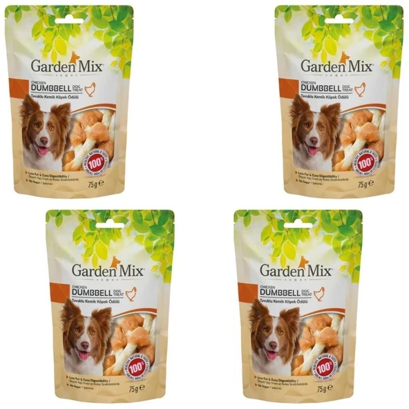 Gardenmix Tavuklu Kemik Köpek Ödül Maması 75gr x 4 Adet ürün görseli 1