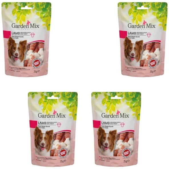 Gardenmix Kuzu Sargılı Kemik Köpek Ödül Maması 75gr x 4 Adet ürün görseli 1
