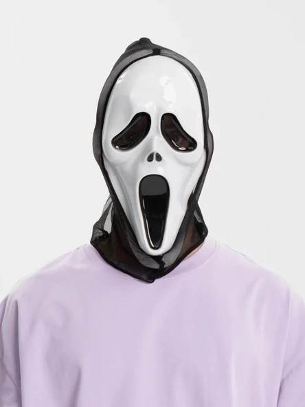 Kapşonlu Çığlık Maskesi Scream Maskesi 33x21 cm - Resim 2