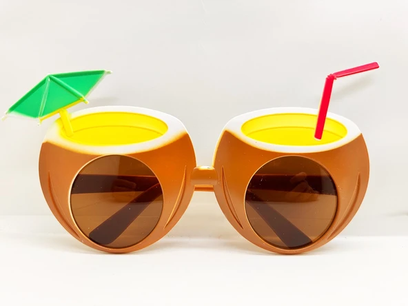 Hindistan Cevizi Tasarımlı Yaza Merhaba Parti Gözlüğü - Resim 2