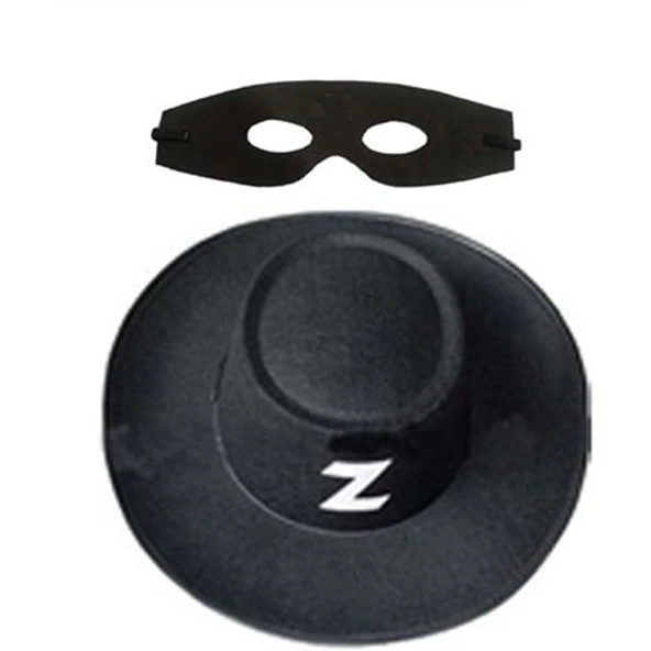Zorro Şapka Maske Set Yetişkin ürün görseli