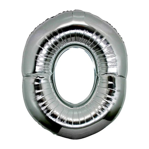 Gümüş Rengi Folyo Harf Balon 1 Metre ürün görseli