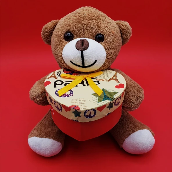 Hediyelik Kahverengi Kutulu Ayıcık ürün görseli