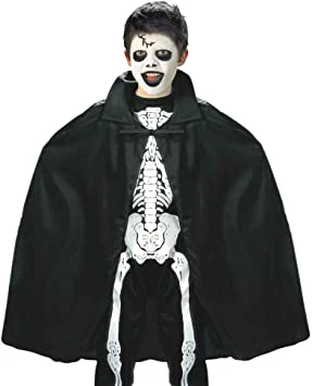 Siyah Renk Yakalı Halloween Pelerini 90 cm - Resim 4