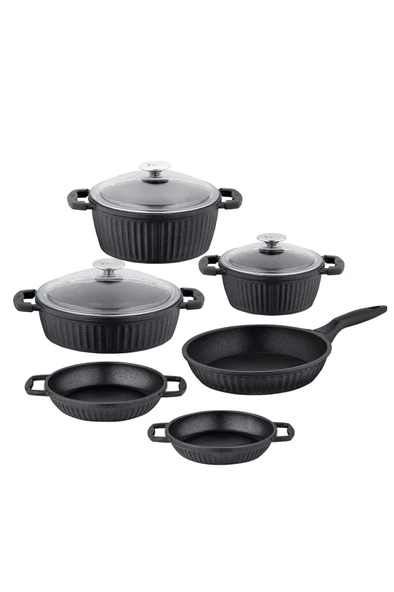 Taç Valeriya Döküm 9 Parça Tencere Seti - 2