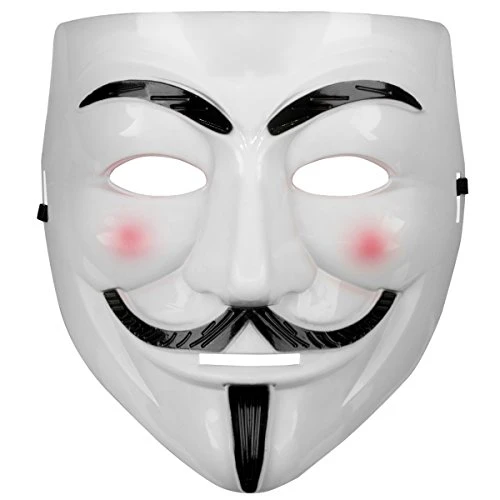 Beyaz Pembe Yanaklı V For Vendetta Maskesi ürün görseli