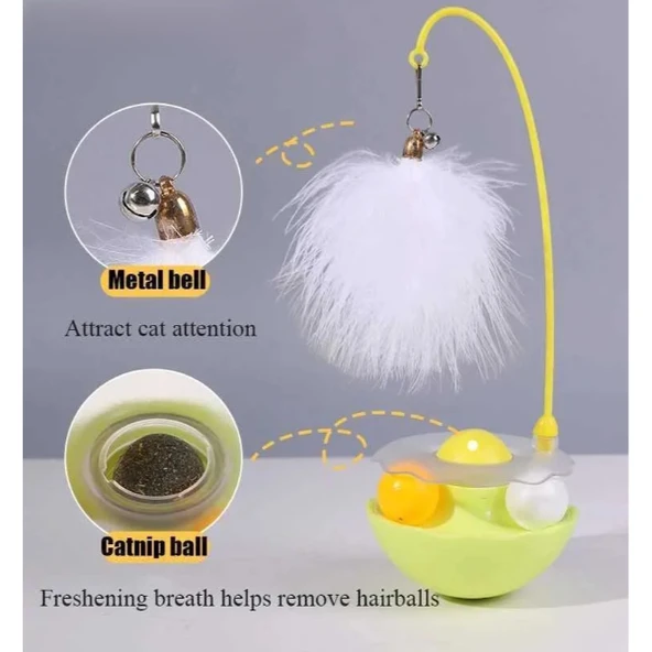 Zilli Kedi Otlu Hacıyatmaz Oyuncağı - Resim 5