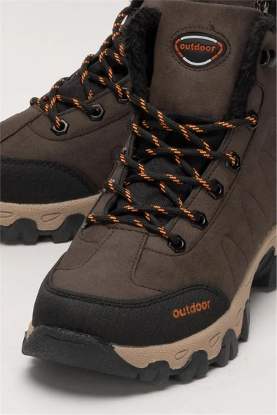 Soğuk Geçirmez Unisex Uzun Outdoor Trekking Bot Ayakkabı KAHVERENGİ ürün görseli 1
