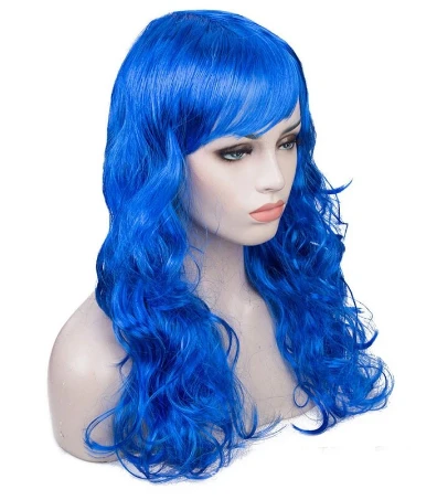 Mavi Renk Parti Peruğu - Resim 2