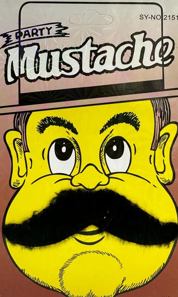 Siyah Renk Yapışkanlı Pala Bıyık ürün görseli