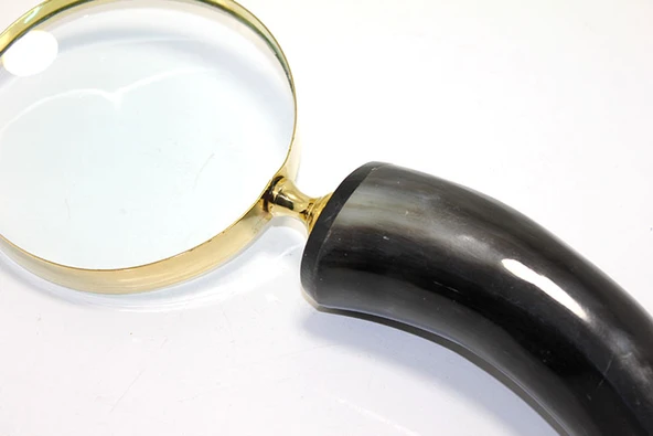 Pirinç Boynuz Saplı Büyüteç Model 3 - 2