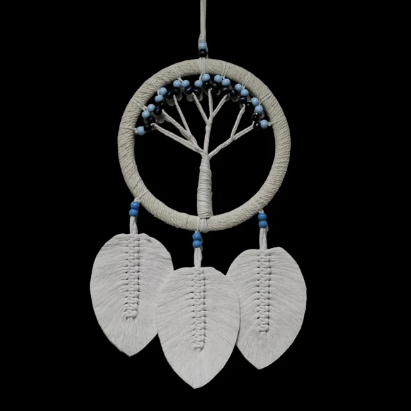Rüya Kovan Hayat Ağacı Dream Catcher Ekru - Resim 2
