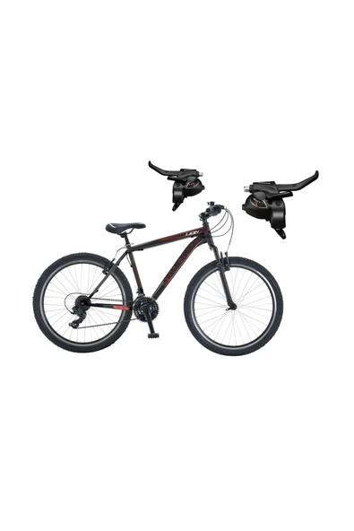 Salcano Lion 26 V Fren 21 Vites 26 Jant Dağ Bisikleti Siyah Kırmızı 18 Kadro - Resim 2