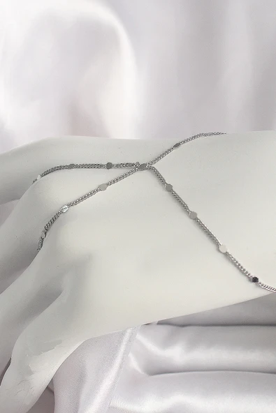 pilelistore Pirinç Gümüş Renk Pul Detaylı Kadın Şahmeran - TJ-SN618