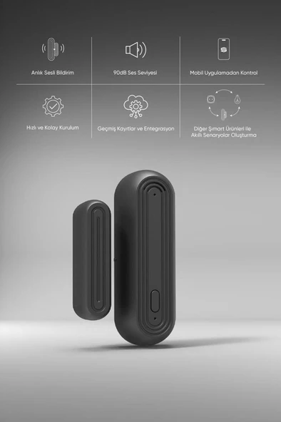 Şımart Akıllı Kapı Ve Pencere Alarmı Wi-fi Kontrollü Ve Yüksek Alarm Sesi