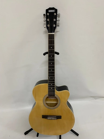 Midex XC-200NT Kesik Kasa 4/4 Boy Akustik Gitar Natural-OUTLET Minör Kozmetik Kusurlu (SIFIR ÜRÜN Ton ve Sap Dengesi Sorunsuz) - Resim 3