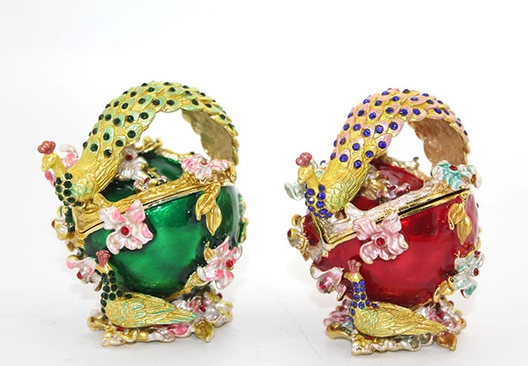 Swarovski Taşlı Tavuskuşu Kutu ürün görseli