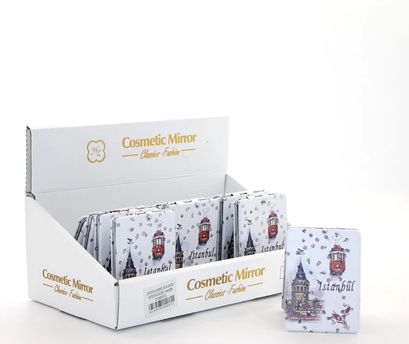 Taşlı İstanbul Tasarımı El Aynası İnce Model 27 ürün görseli