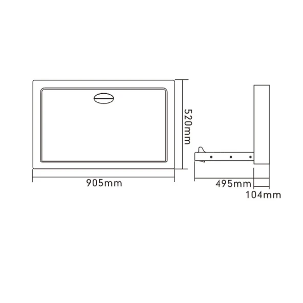 Rulopak Paslanmaz Çelik Bebek Altı Değiştirme İstasyonu - Resim 4