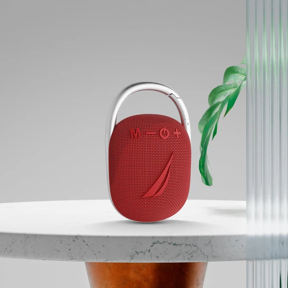 Nautica S30 Taşınabilir Şarjlı Kablosuz Bluetooth Speaker Hoparlör Kırmızı - Resim 2