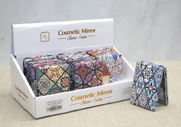 Taşlı El Aynası Dikdörtgen Kalın Model 6 ürün görseli