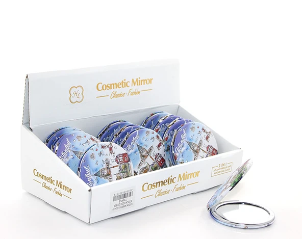 Taşlı İstanbul Tasarımı El Aynası İnce Model 21 ürün görseli