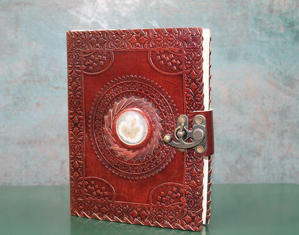 Taşlı Deri Defter Model 3 - 1