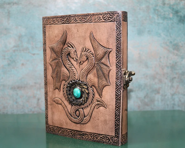 Taşlı Deri Defter Model 8 ürün görseli