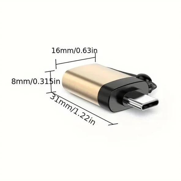 Powermaster PM-3826 USB-A TO Type-C OTG Çevirici Adaptör - 2