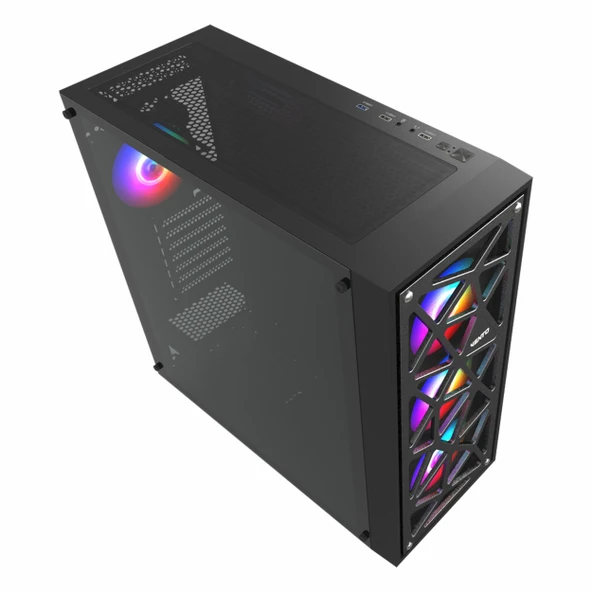 Vento VG12AL 850W 80+ Bronz USB 3.2 RGB eATX Mid Tower Siyah Kasa - Resim 4