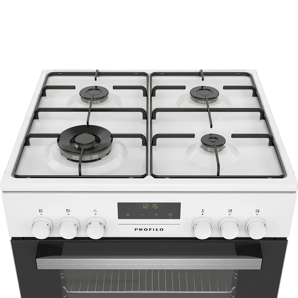 Profilo F0MS144HBL A Enerji Sınıfı 9 Programlı Gazlı Elektrikli Beyaz Solo Ocaklı Fırın - Resim 2