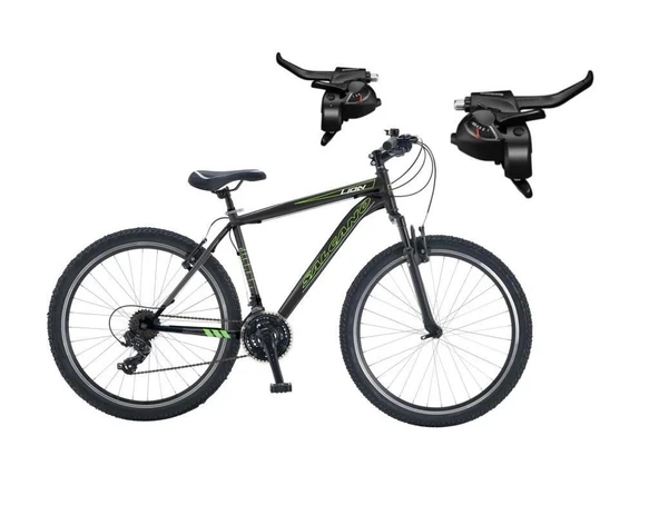 Salcano Lion 26 V Fren 21 Vites 26 Jant Dağ Bisikleti Siyah Yeşil 18 Kadro - Resim 2