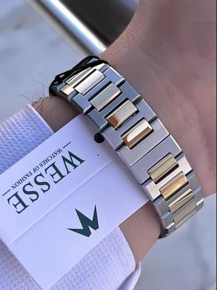 Wesse İtalyan Bileklik Hediyeli Otomatik 2 yıl Garantili 5 Atm Suya Dayanıklı Erkek Kol Saati 803.Y - Resim 5