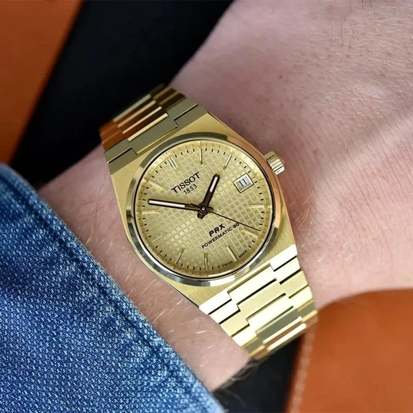 Tissot PRX Powermatic 80 35mm T1372073302100 Kol Saati T137.207.33.021.00 - Resim 4