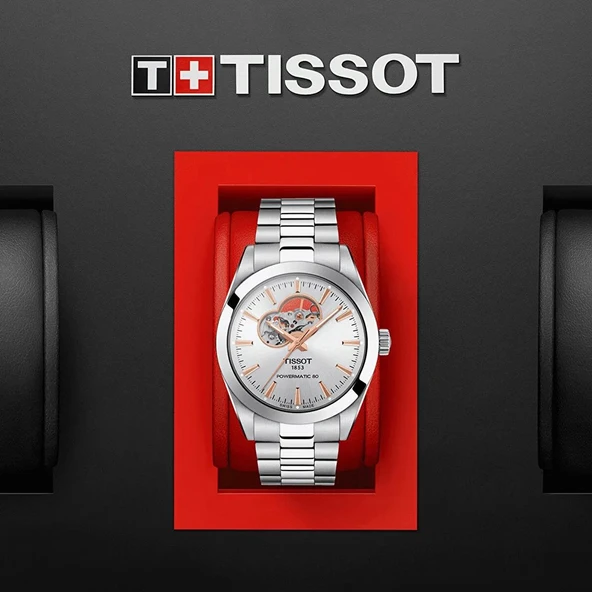 Tissot Gentleman Powermatic 80 Open Heart T1274071103101 Erkek Kol Saati T127.407.11.031.01 - Resim 5