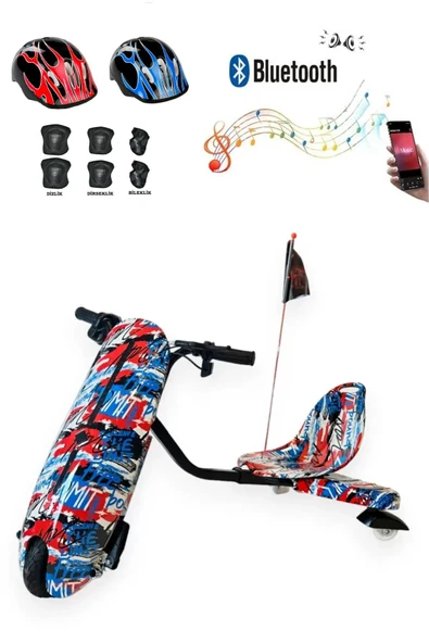 Smart Store Drift Car Elektrikli Kaykay Bluetooth Dirift Kar Hoverboard Scooter Koruma Ekipmanı D09