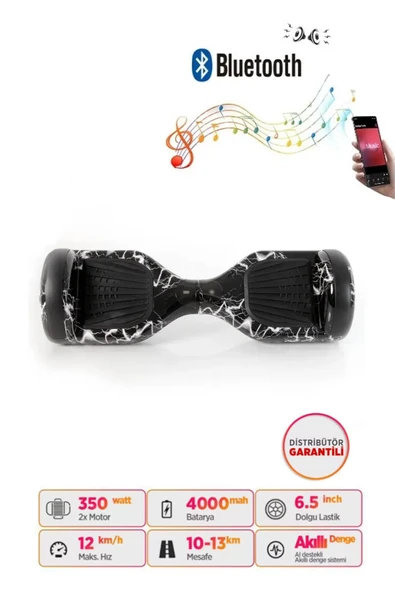 Elektrikli Kaykay Hoverboard Bluetooth 6.5 Inch D02