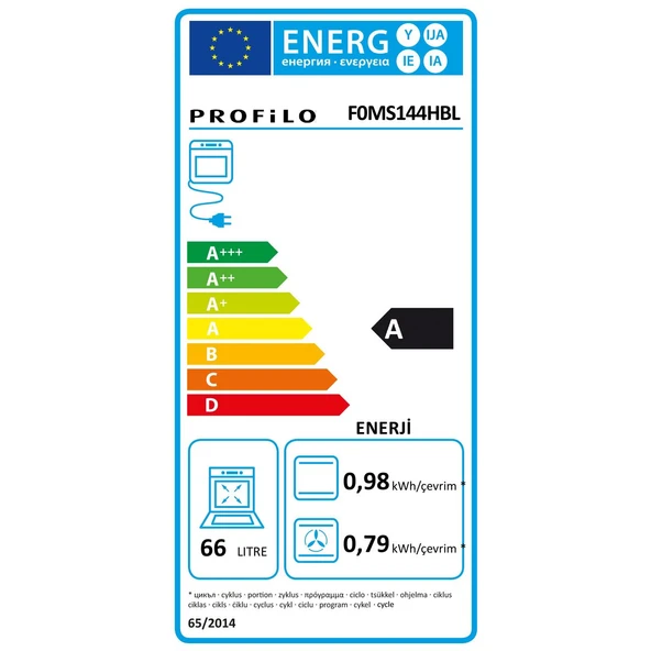 Profilo F0MS144HBL A Enerji Sınıfı 9 Programlı Gazlı Elektrikli Beyaz Solo Ocaklı Fırın - Resim 6
