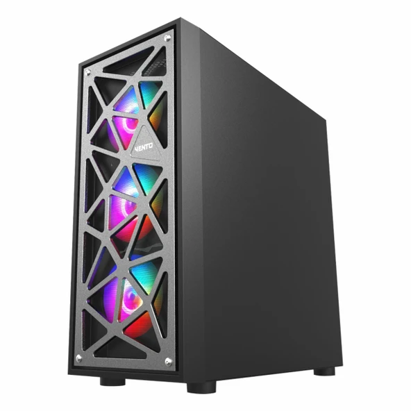 Vento VG12AL 850W 80+ Bronz USB 3.2 RGB eATX Mid Tower Siyah Kasa - Resim 9