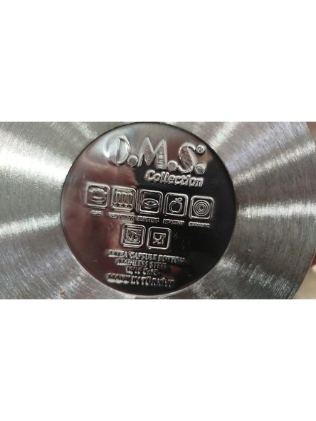 Oms 2008 Mini Basık Çelik Tencere 14x5 Cm 0,70 Litre - Resim 4