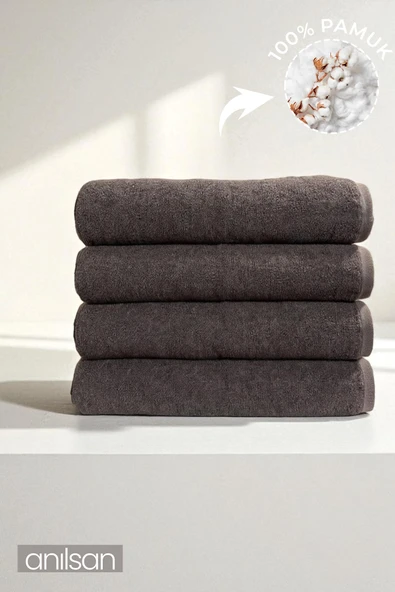 4'lü Büyük Banyo Havlusu - 90x150 Cm, 650gr, %100pamuk, Spa Ve Otel Havlusu, Günlük Kullanıma Uygun