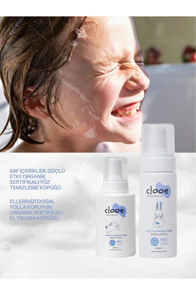 Çocuk Hijyen Seti - El Yıkama Köpüğü (300ML) - Yüz Yıkama Köpüğü (150ML) - Doğal Roll- On (50ML) - 4