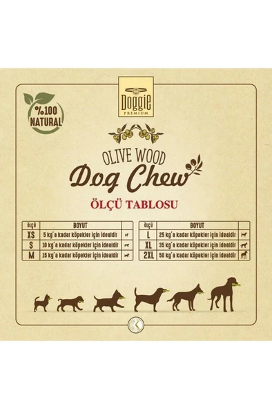 Doggie Doğal Zeytin Ağacı Çiğneme Oyuncağı S - Resim 4