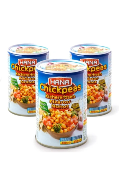 Hana Nohut Konservesi 400gr X 3 Adet ürün görseli