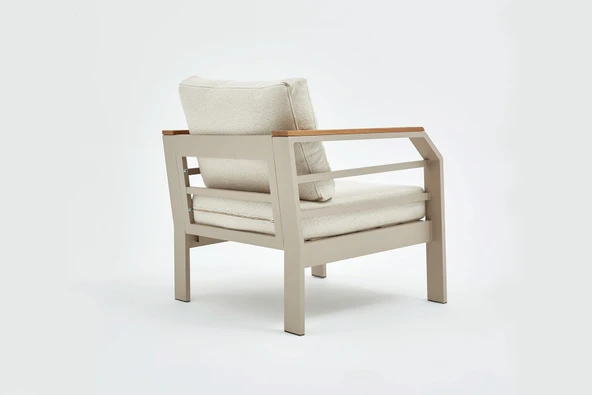 Assento Bahçe Oturma Grubu 3+1+1+Yüksek Sehpa - Kum Rengi - Resim 6