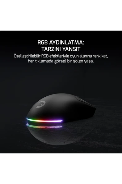 Gamepower Fenix 24.000DPI Triple Mode (Kablolu/bluetooth/2.4g) Siyah Gaming Mouse - Resim 7