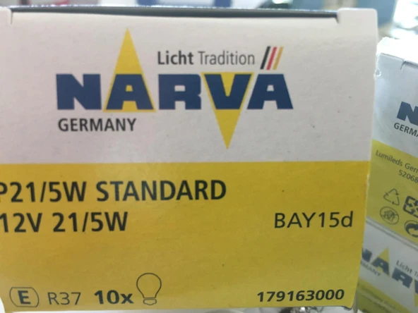 Narva 12V 21/5W Standart Stop Ampulu Şaşı Tırnak 2 Adet ürün görseli